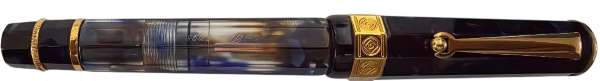 Santini Italia Vacuum ink Indaco Gold Trim  Oversized Ltd Edition Fountain Pen
